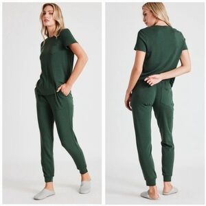 Kit and Ace Modal Blend Loungewear Joggers Dark Green Size XXS